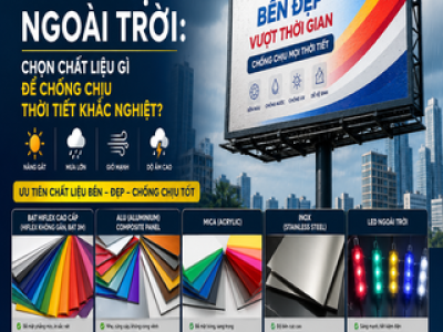 Kinh Nghiệm Làm Bảng Hiệu Ngoài Trời Bền Bỉ Bất Chấp Thời Tiết