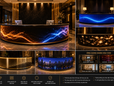 Màn Hình LED Quầy Lễ Tân Cao Cấp – Nâng Tầm Không Gian Đón Tiếp | Vũ Gia Group