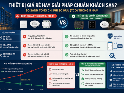 3 Sai Lầm Chí Mạng Khi Lắp Đặt Điện Thông Minh Khách Sạn Khiến Chủ Đầu Tư "Tiền Mất Tật Mang"