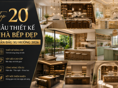 Top 20 Mẫu Thiết Kế Nhà Bếp Đẹp Hiện Đại Dẫn Đầu Xu Hướng 2026