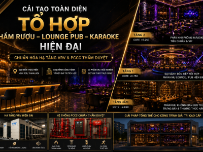 Cải Tạo Karaoke Cũ Thành Tổ Hợp Hầm Rượu - Lounge - Pub