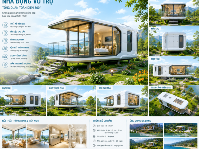 Nhà Di Động Capsule, Nhà Viên Nang Vũ Trụ Xu Hướng Homestay Di Động 2026